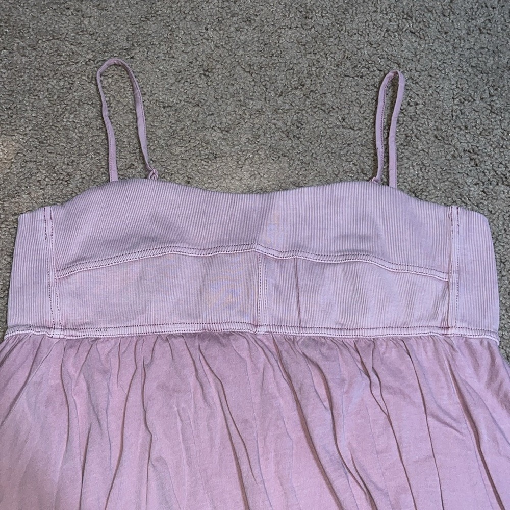 Anthropologie Daily Practice Asymmetrical A-Line Midi Dress Handkerchief Mauve L - Picture 7 of 12